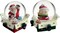S/2 Christmas Snow Globe, Santa Claus Snowman Snowglobes Figurines, Snow Globes,Santa Snow Globe,Christmas Snow Globes